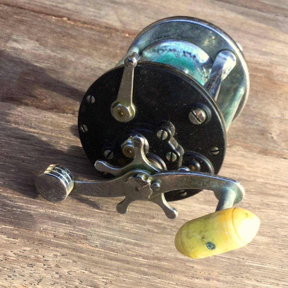 Penn leveling reel fishing decor vintage antique collector mancave boating